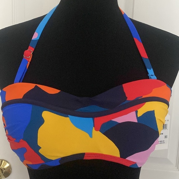 Nautica Bikini Swimsuit Bright Multicolored Adjustable Removable Strap Sz M NWT - Picture 2 of 12